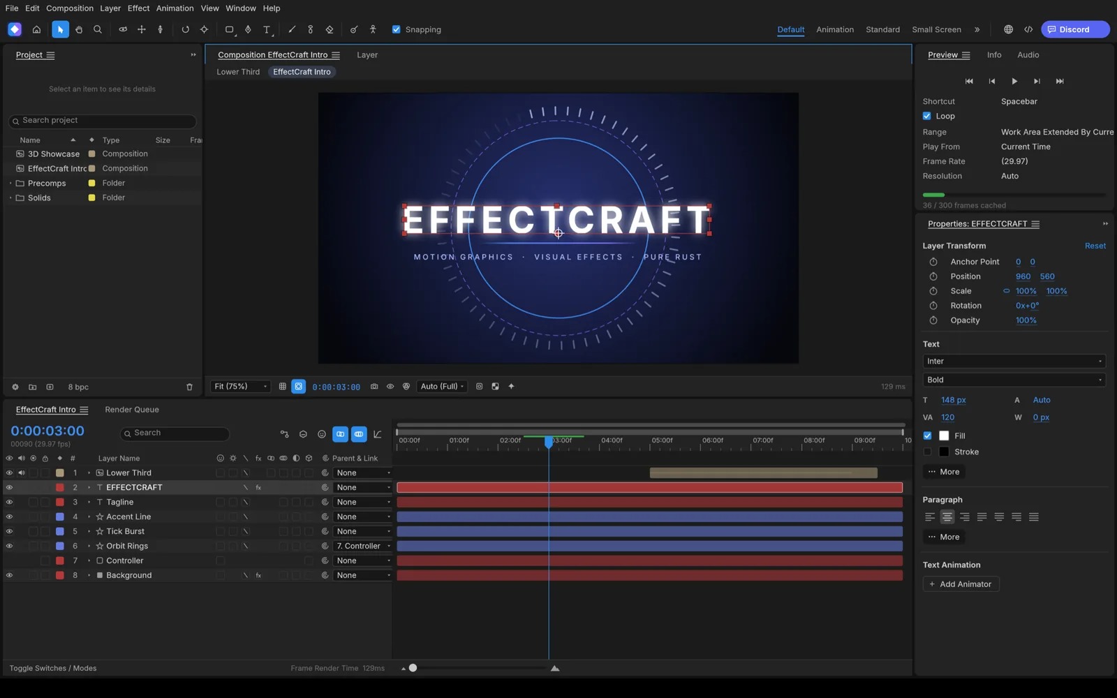 EffectCraft (After Effects 클론). 출처: ArtCraft