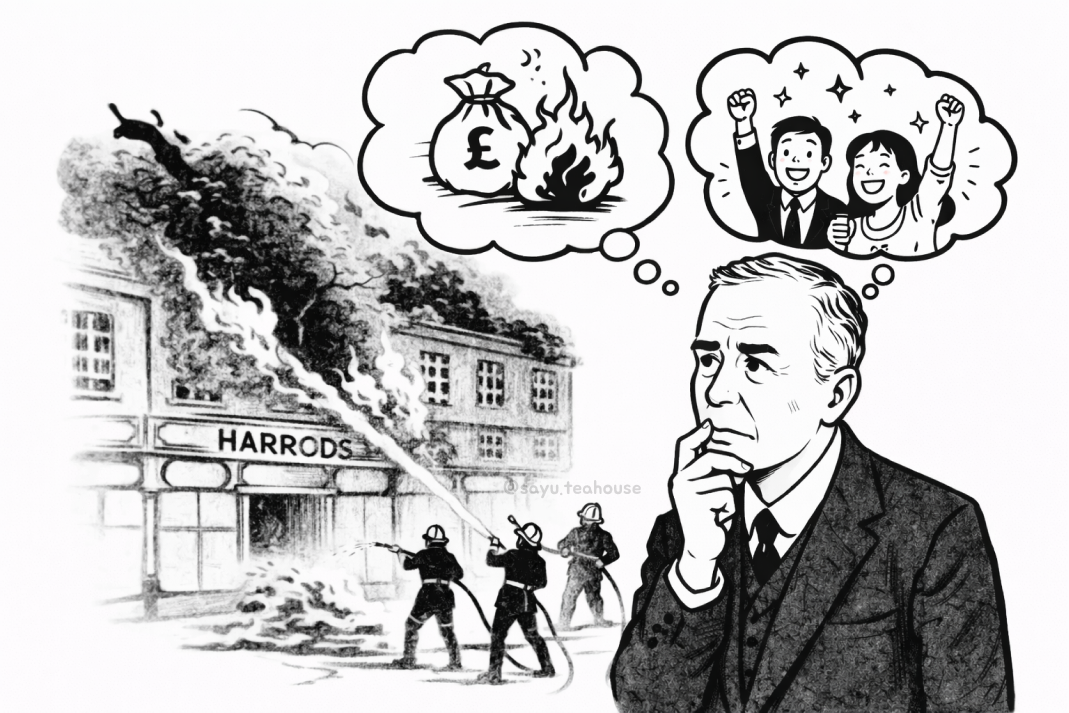 해롯 건물화재 & 고민하는 찰스 디그비 해롯