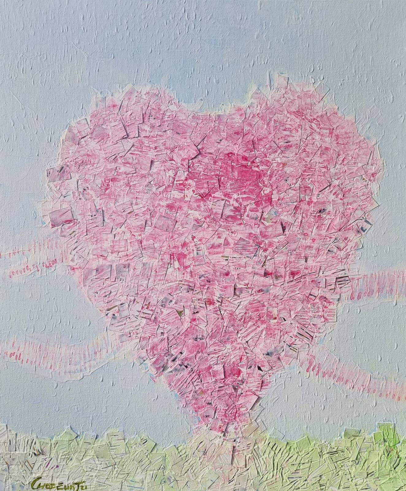 <LOVE is> 작가님 제공 재료 Mixed Media on canvas