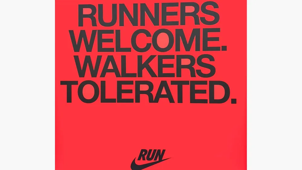'러너 환영, 걷는 건 참아줄게'…나이키, 마라톤 대회 광고 논란