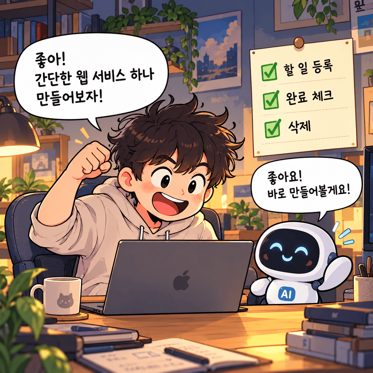설레는 마음으로 AI와 첫 기획을 시작하는 나