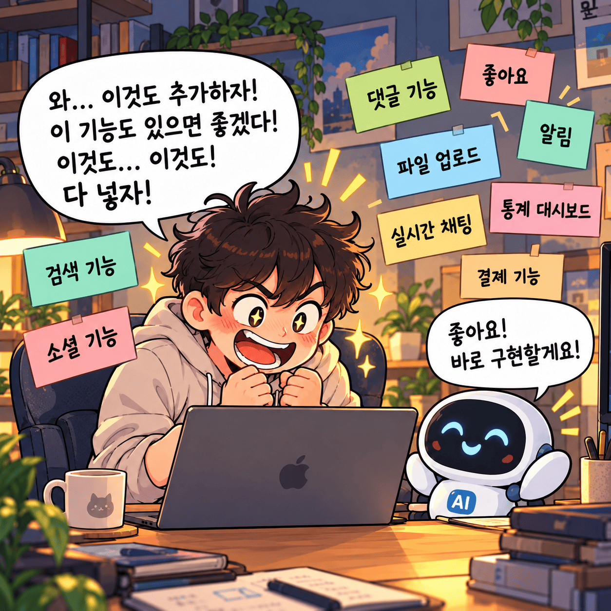 생각보다 구현이 잘 되자 점점 욕심이 커지는 나