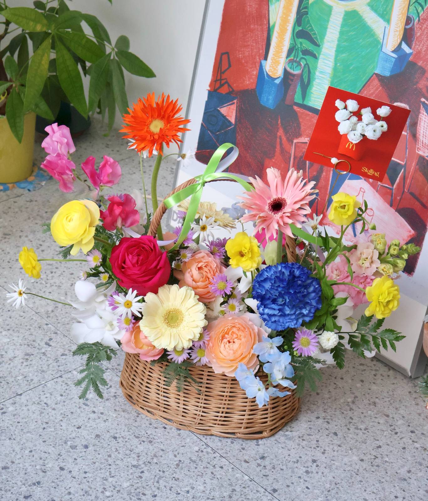 왼쪽 상단 핑크색 스위트피 찾으셨나요!