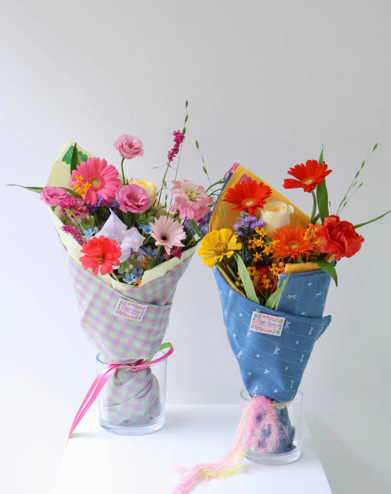사랑스러운 패브릭 포장 꽃다발, F/W 시즌에 잘 어울려요!