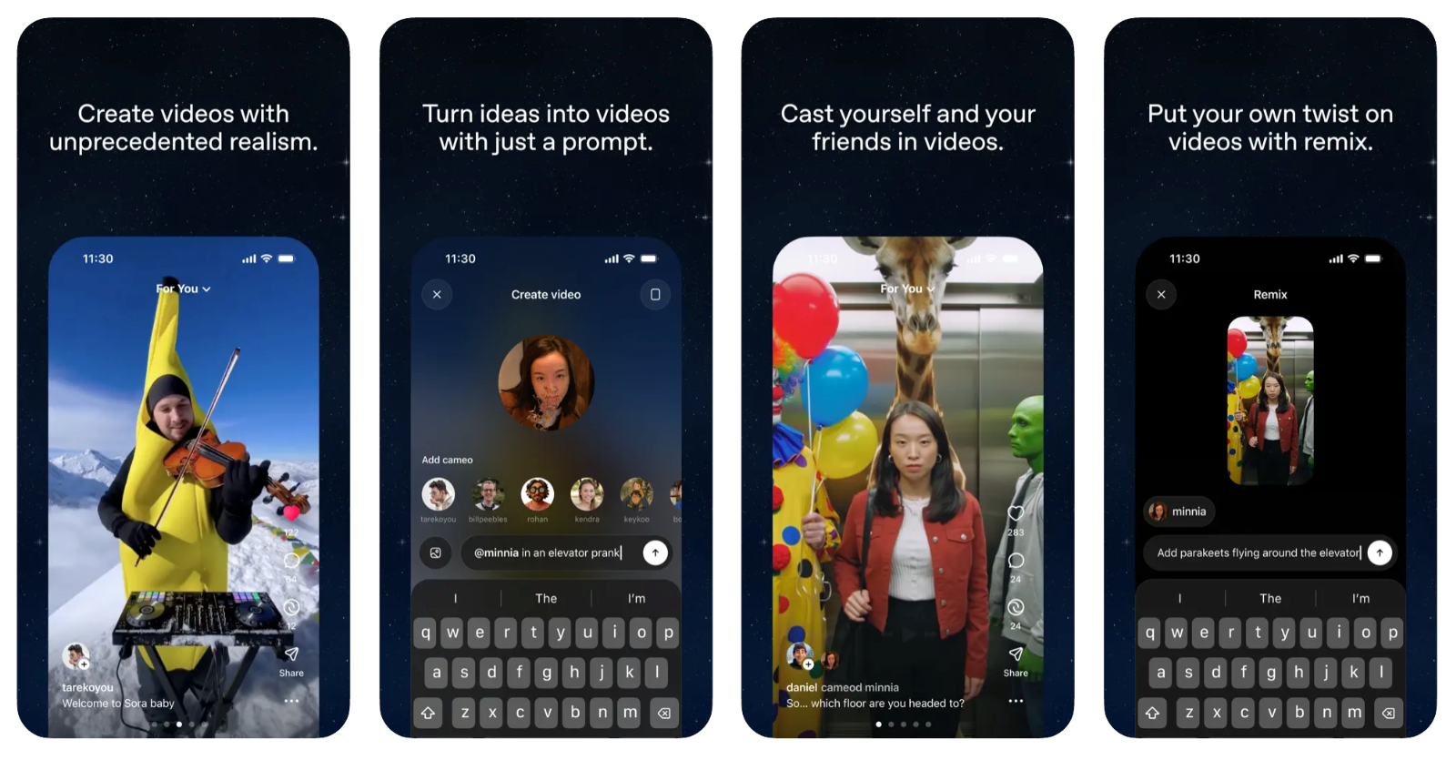 Sora by OpenAI ์ฑ์คํ ์ด ํ๋ฆฌ๋ทฐ ์คํฌ๋ฆฐ์ท