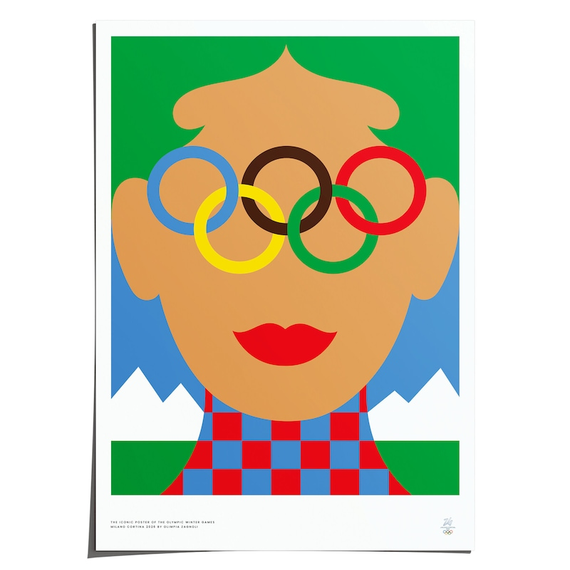 2026 밀라노 코르티나 동계 올림픽 포스터 by Olimpia Zagnoli