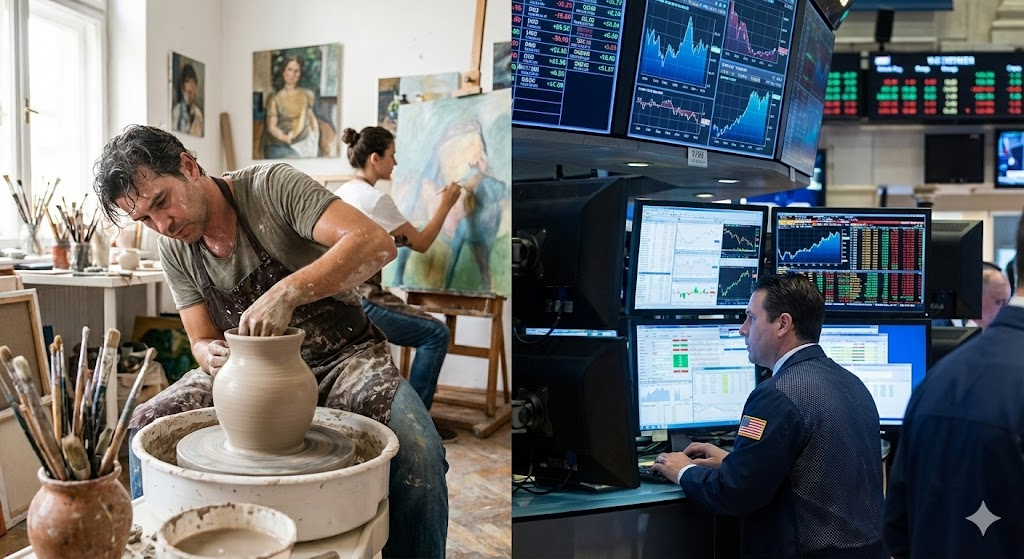 구체의 세계에는 즐거움이, 추상의 세계에는 재미 대신 속도가 있습니다.