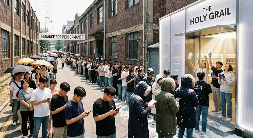 왔노라 기다렸노라 샀노라의 3위 일체 퍼포먼스