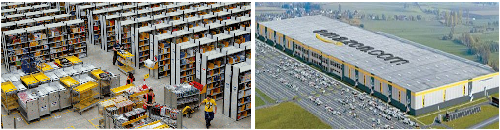 아마존의 물류센터 입니다. 선과 GRID가 명확하게 보여집니다