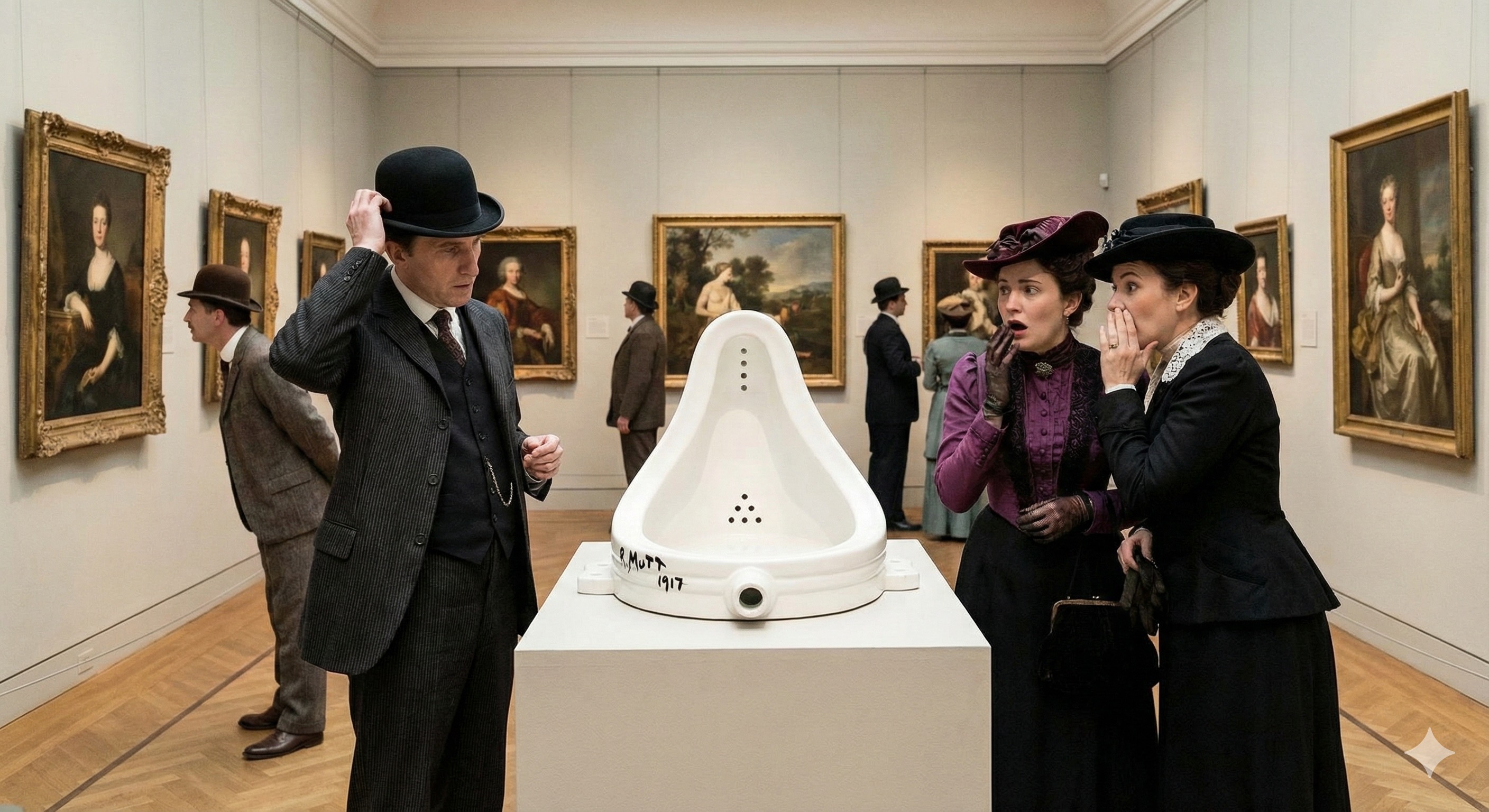 1917년 뉴욕에서 마르셀 뒤샹이 변기를 “샘”이라는 제목으로 출품한 작품을 보고 당시의 관람객들은 무슨 생각을 했을까요?