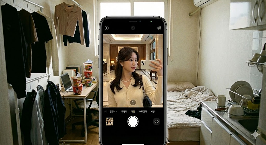 피드(Feed) 속에서는 상속자인데, 프레임 밖에서는 세입자 입니다. 어쩌면 이것은 생존을 위한 메소드 연기죠