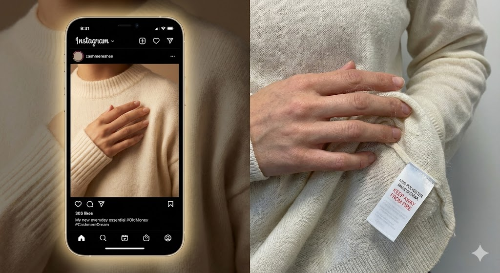 2D세계의 피드(Feed)는 로로피아나, 3D세계의 현실은 폴리에스테르 입니다