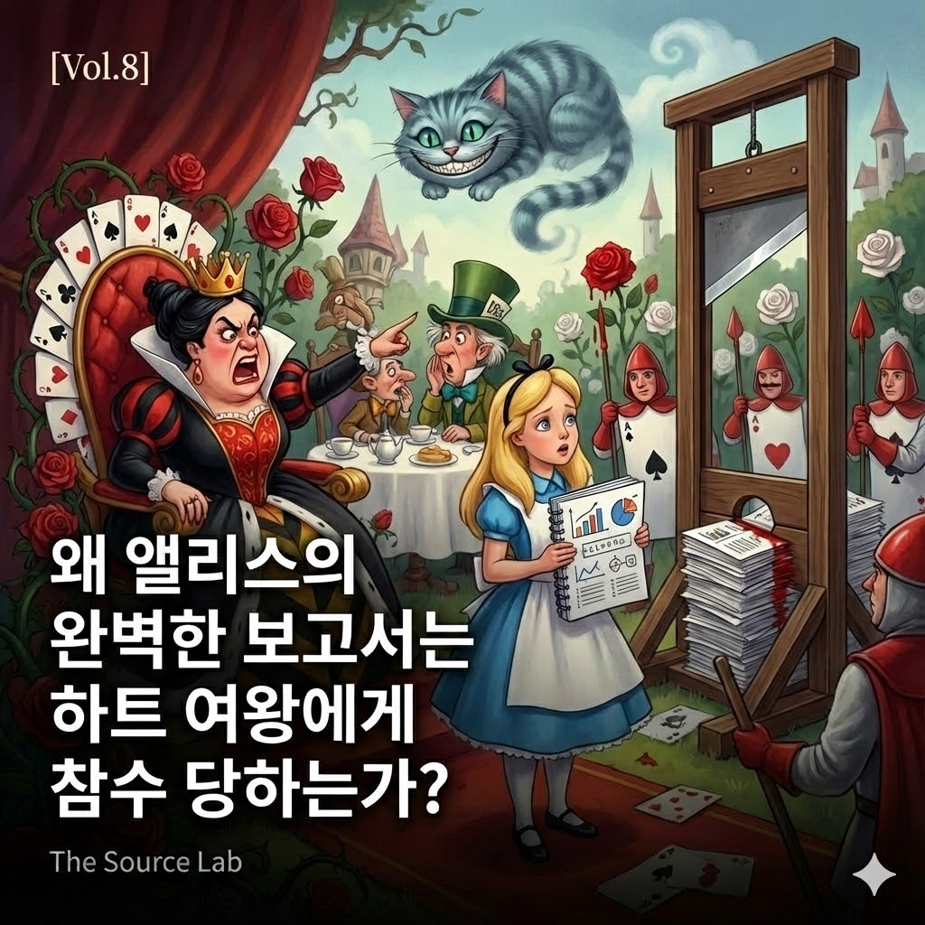[유능함의 저주] 왜 앨리스의 완벽한 보고서는 하트 여왕에게 참수 당하는가?의 썸네일 이미지