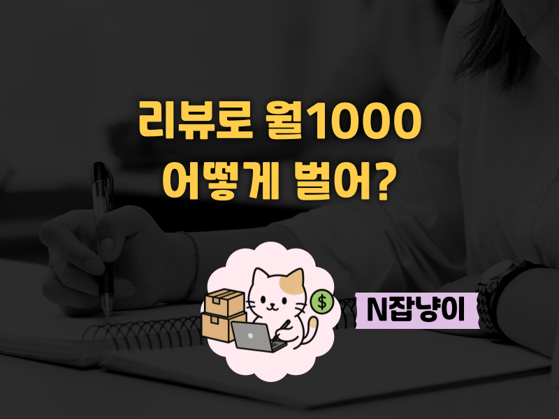 리뷰로 월 천 번다고? 딱 1분만 보세요 의 썸네일 이미지