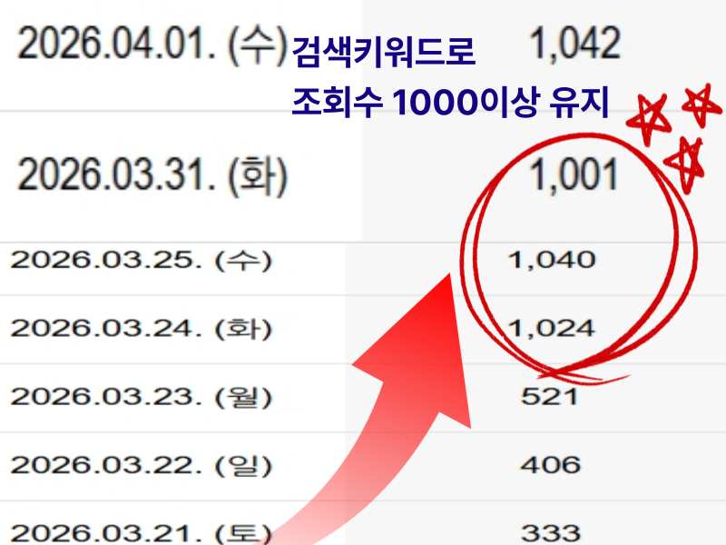 검색 유입으로만 1000이상 유지 되면서 (쇼핑커넥트수익화 달성)