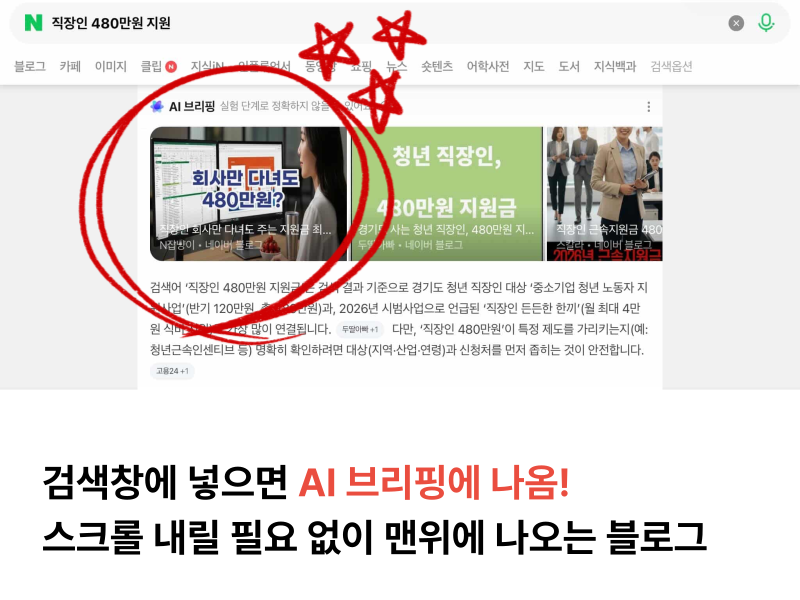 AI브리핑에 바로 나오는 N잡냥이 블로그&nbsp;