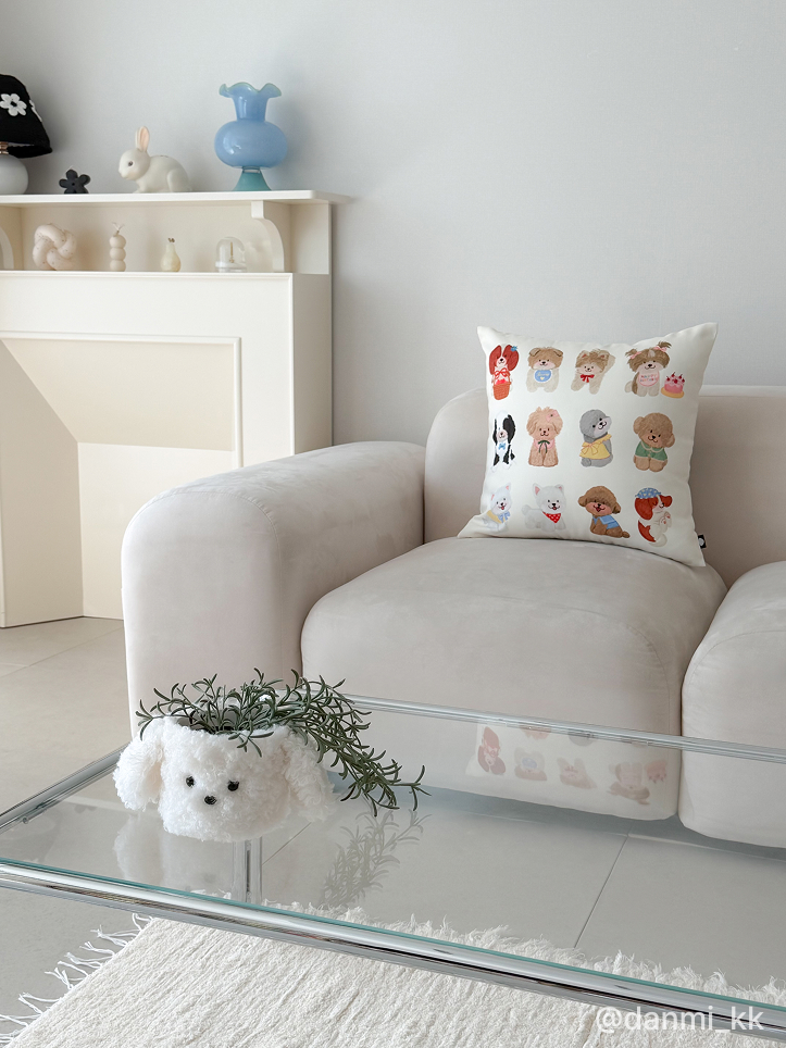 루잇작가 - puppy collection 쿠션커버