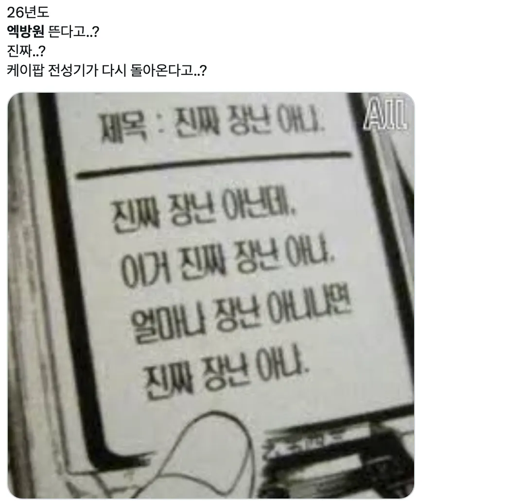 이미지 = X 캡처 (https://x.com/sunlightstar228/status/2006694079175033125?s=20)