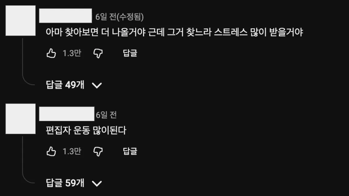 이미지 = 유튜브 ‘@stungunTV’ 채널 영상 댓글 캡처 (https://www.youtube.com/watch?v=Y12ZQzh12Rw)