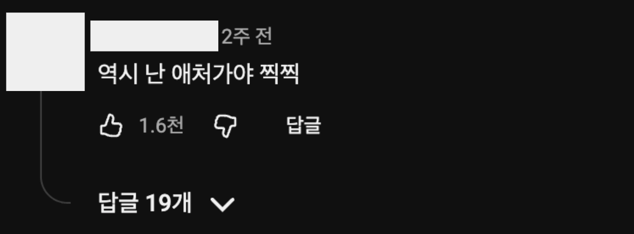 이미지 = 유튜브 ‘@Diggle’ 채널 영상 댓글 캡처 (https://www.youtube.com/watch?v=4wIbhpnaHqs)