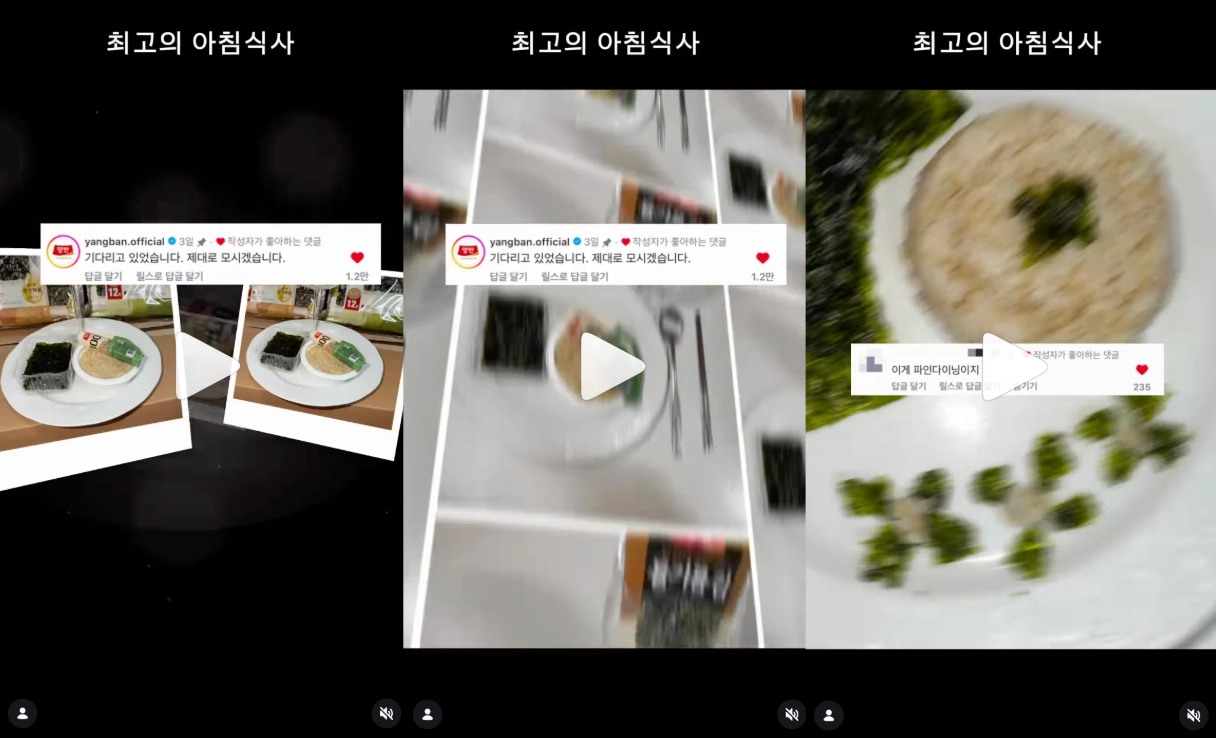 이미지 = 인스타그램 ‘@pj_raccoon’ 채널 릴스 댓글 캡처 (https://www.instagram.com/p/DW59J8aEUJj/)