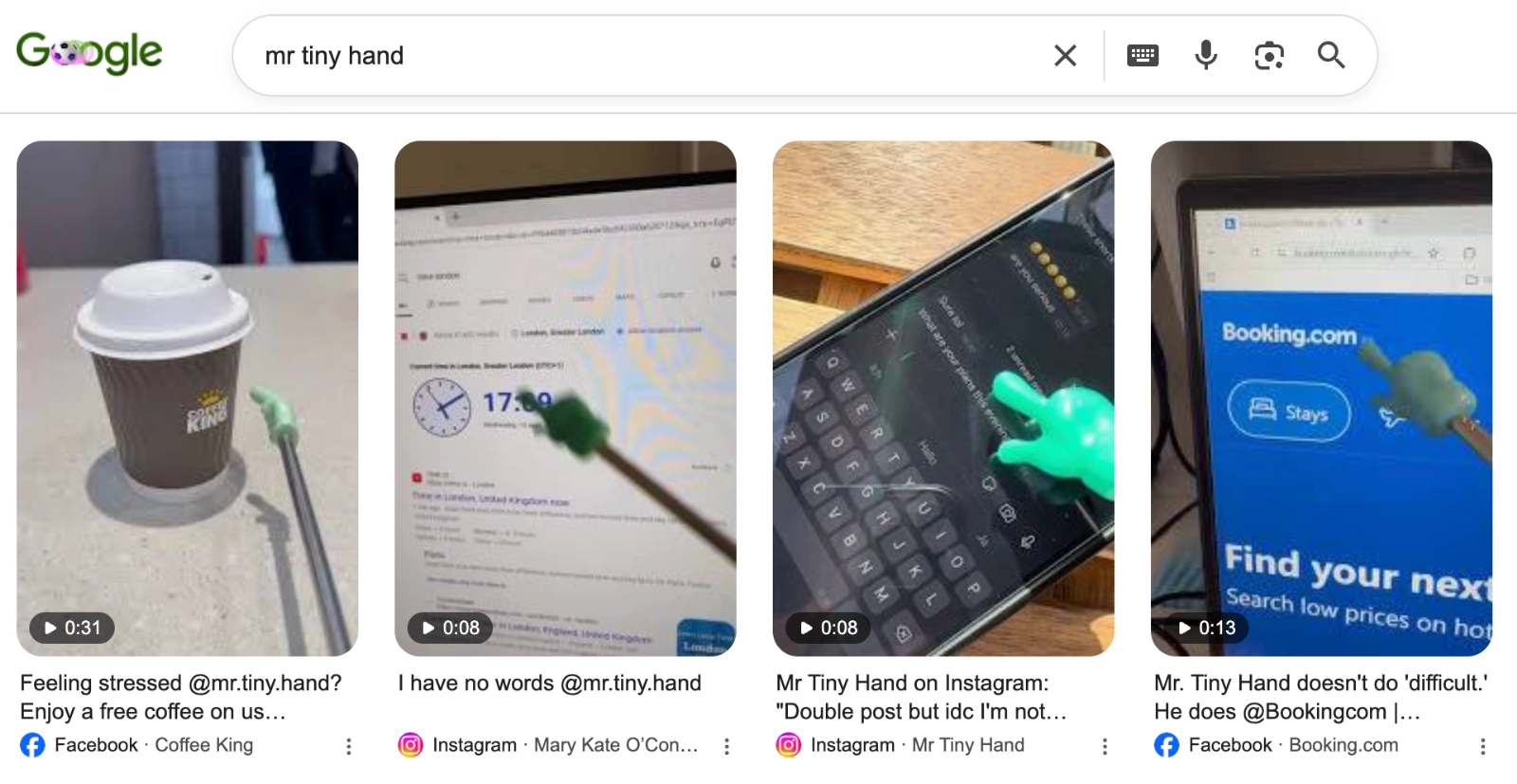 이미지 = 구글 ‘mr tiny hand’ 검색 화면 캡처 (https://www.google.com/search?q=mr+tiny+hand)