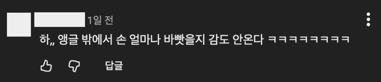 이미지 = 유튜브 ‘@NTX_OFFICIAL_’ 채널 쇼츠 댓글 캡처 (https://www.youtube.com/shorts/XN1FW6J_lPQ)