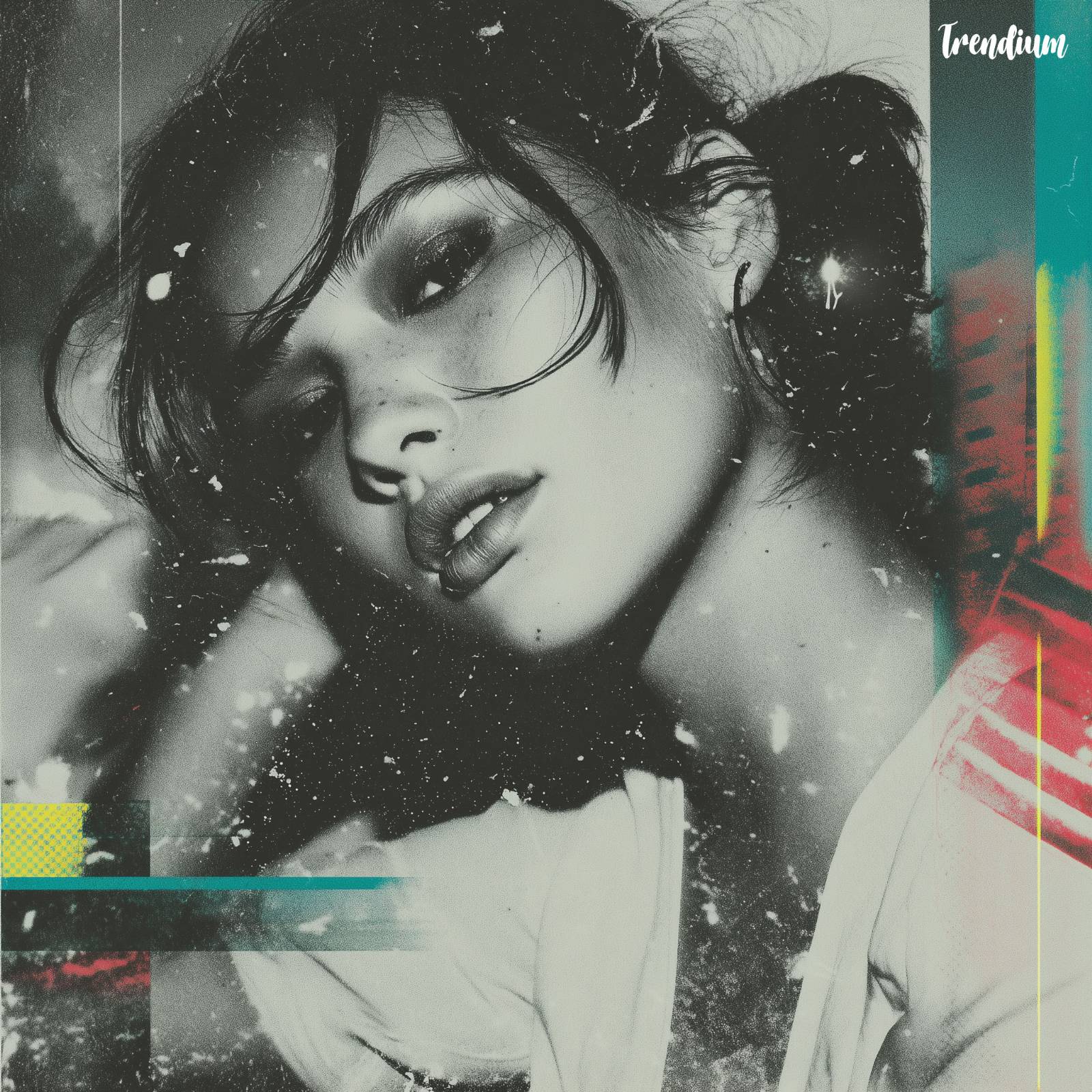 [prompt] Risograph aesthetic fashion poster, model photography with grainy ink overlay, neon accents --style raw --v 7 --stylize 300