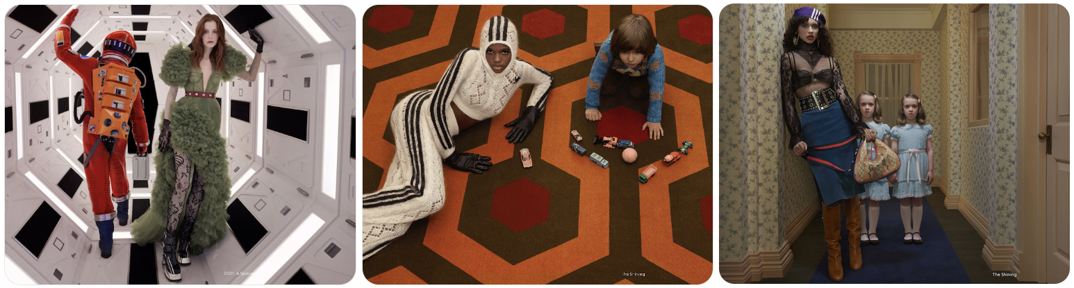 큐브릭의 대표작을 오마주한 Gucci 2022 FW ‘Exquisite’ 캠페인