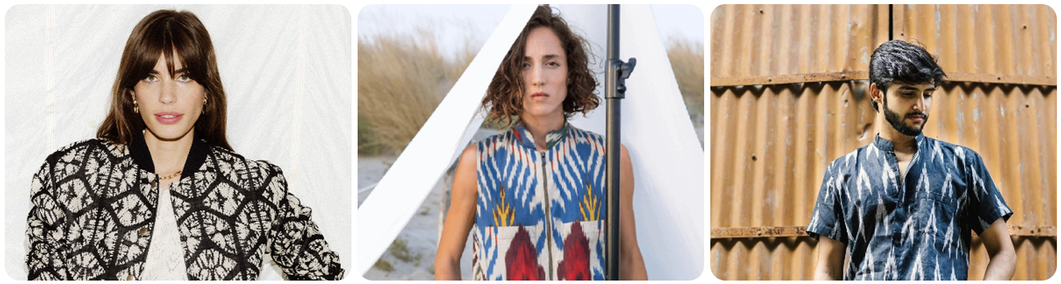 이카트 무드를 잘 보여주는 캐주얼 스타일 이미지