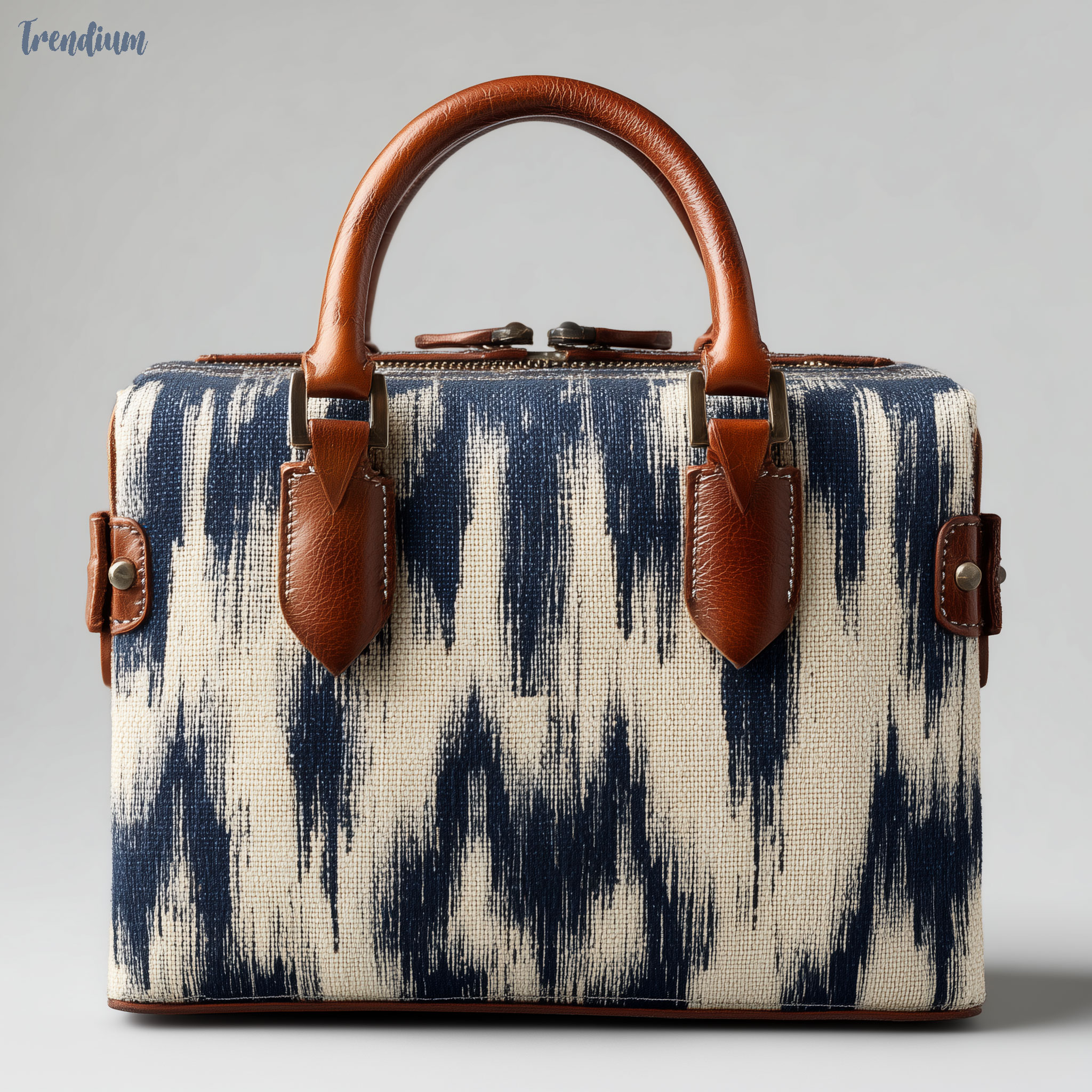 [prompt] luxury bag design with hand-dye ikat motif --style raw --stylize 300
