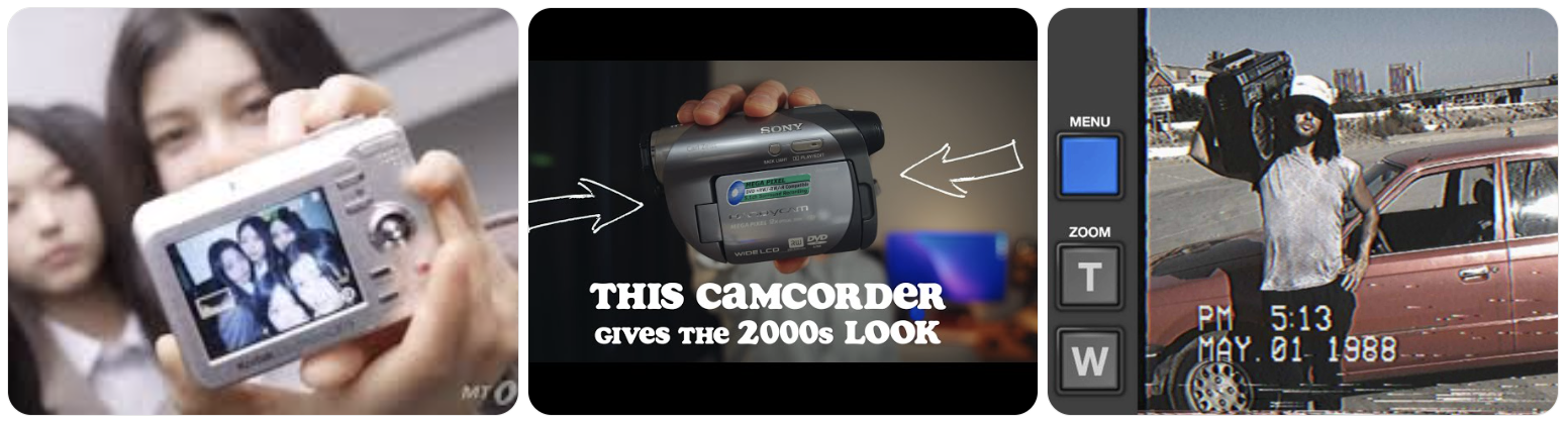 낮은 화질, 캠코더 시점, 그리고 기록된 기억처럼 보이는 장면들