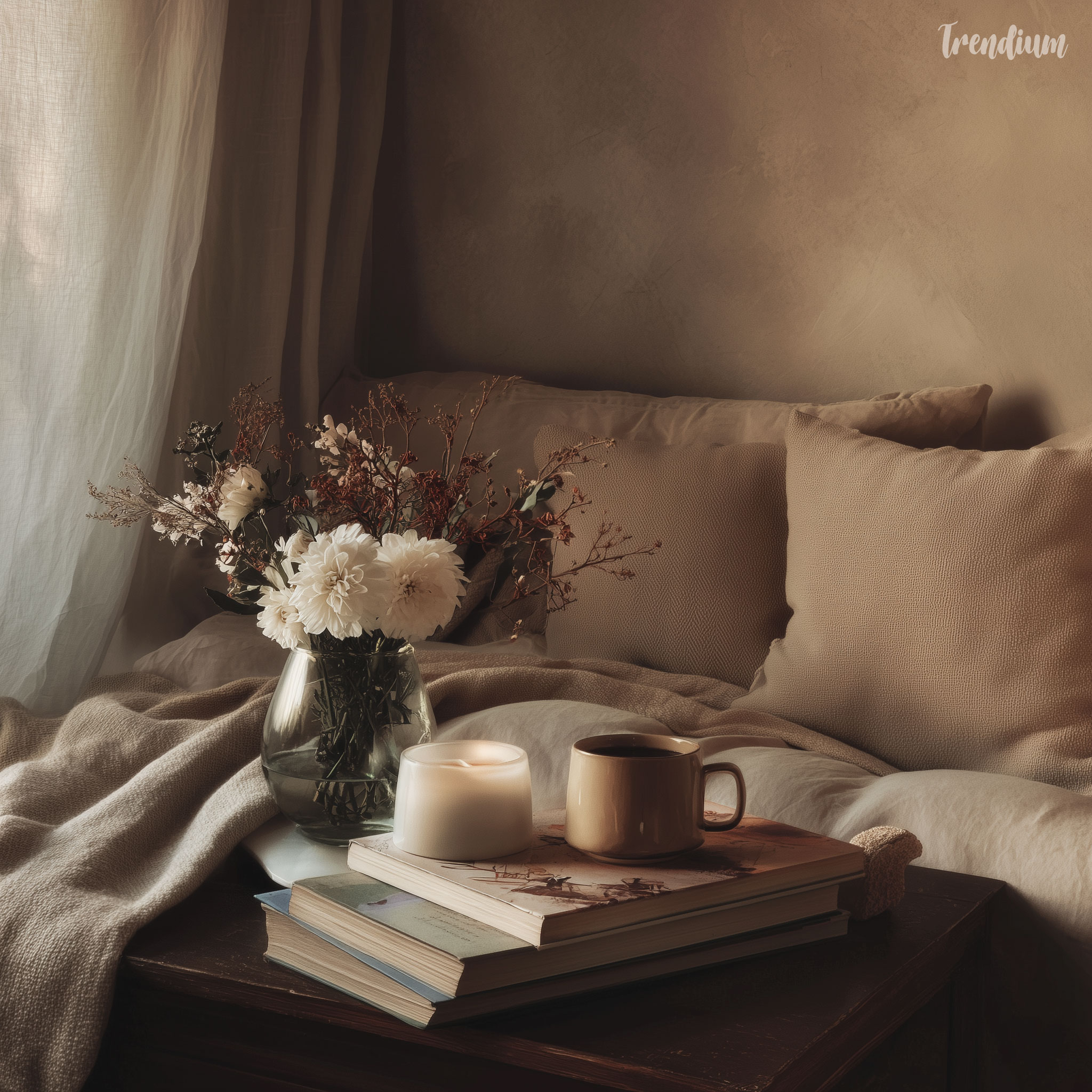 [prompt] a quiet stage in hygge and kinfolk aesthetic, soft light, muted neutrals, calm mood