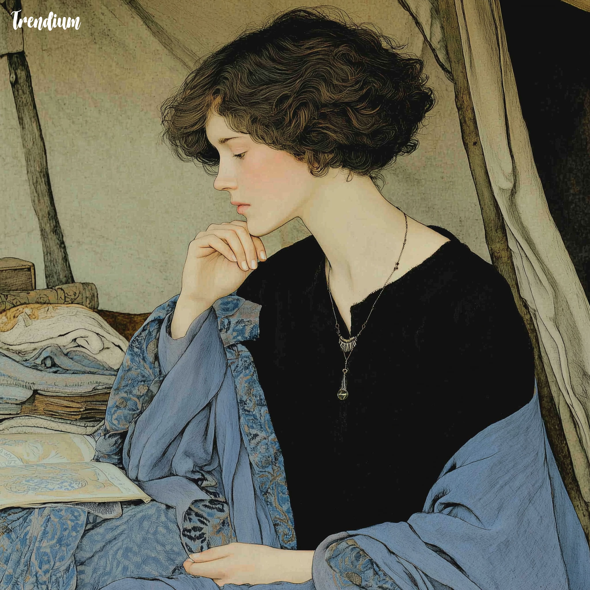 [prompt] a contemporary fashion editorial inspired by hygge and kinfolk, expressing quiet living and maintenance, soft shadow light, muted earth tone clothing, simple silhouettes, static and centered composition, natural fabric textures, calm editorial mood --sref 1897365972