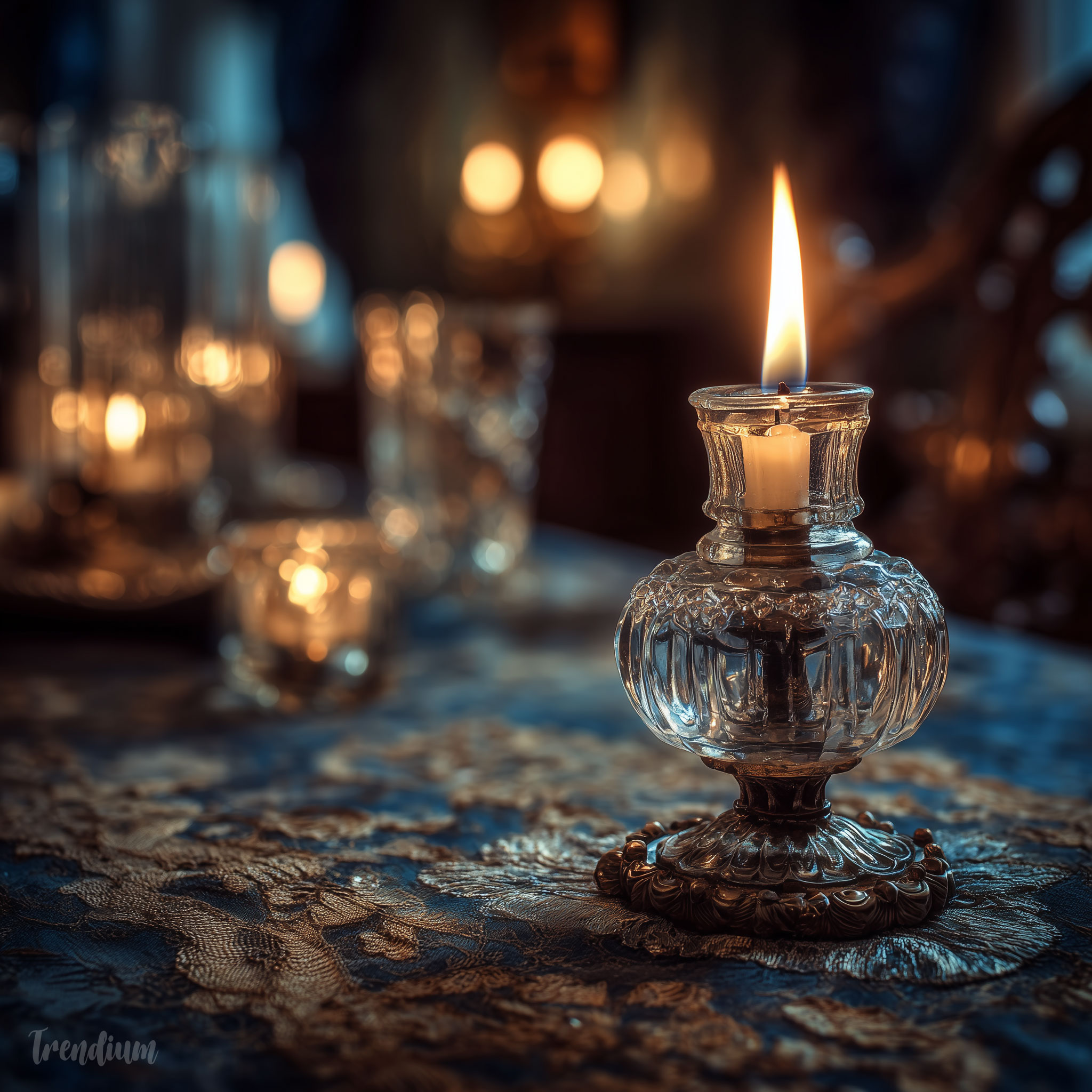 [prompt] night interior scene lit by a single oil lamp, f/0.7, ultra shallow depth of field, soft diffusion, dramatic shadows, baroque atmosphere --raw --stylize 200
