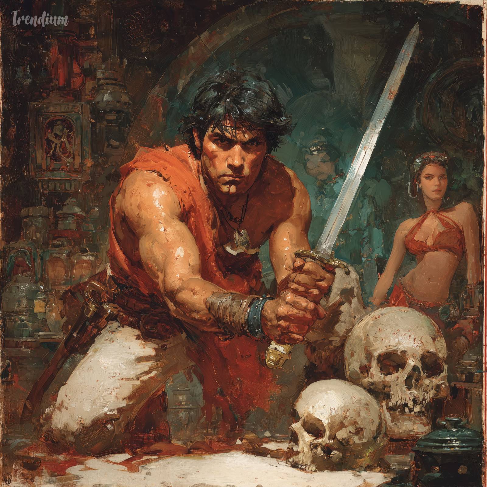 [prompt] Sword & Sorcery, Pulp Fiction --raw --stylize 250