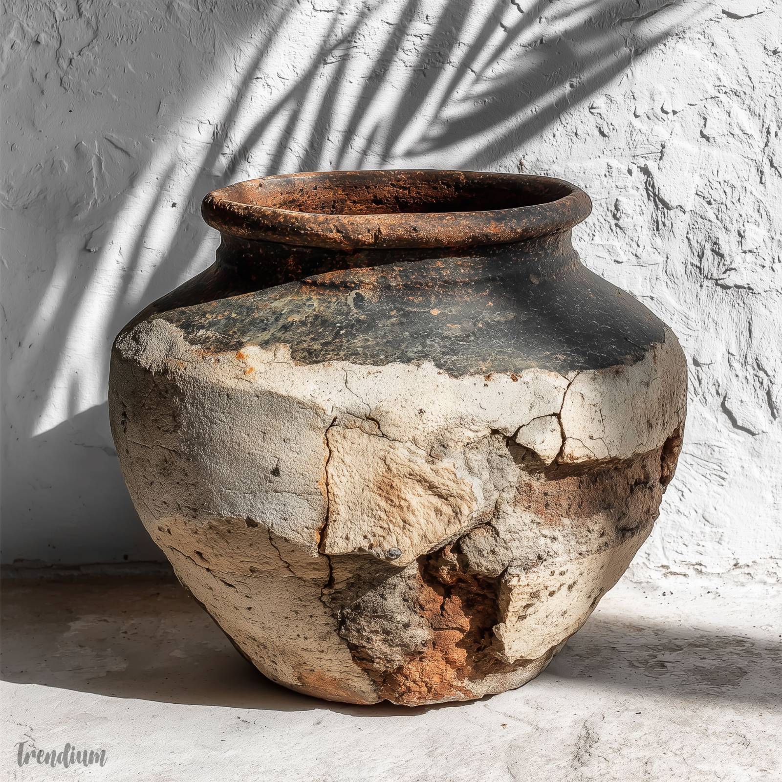 [prompt] Korean ceramic vessel in brutalist style, rough unfinished clay surface, monolithic form, visible imperfections, concrete-like texture, minimal glaze, studio lighting, sculptural object --chaos 1 --raw --stylize 600