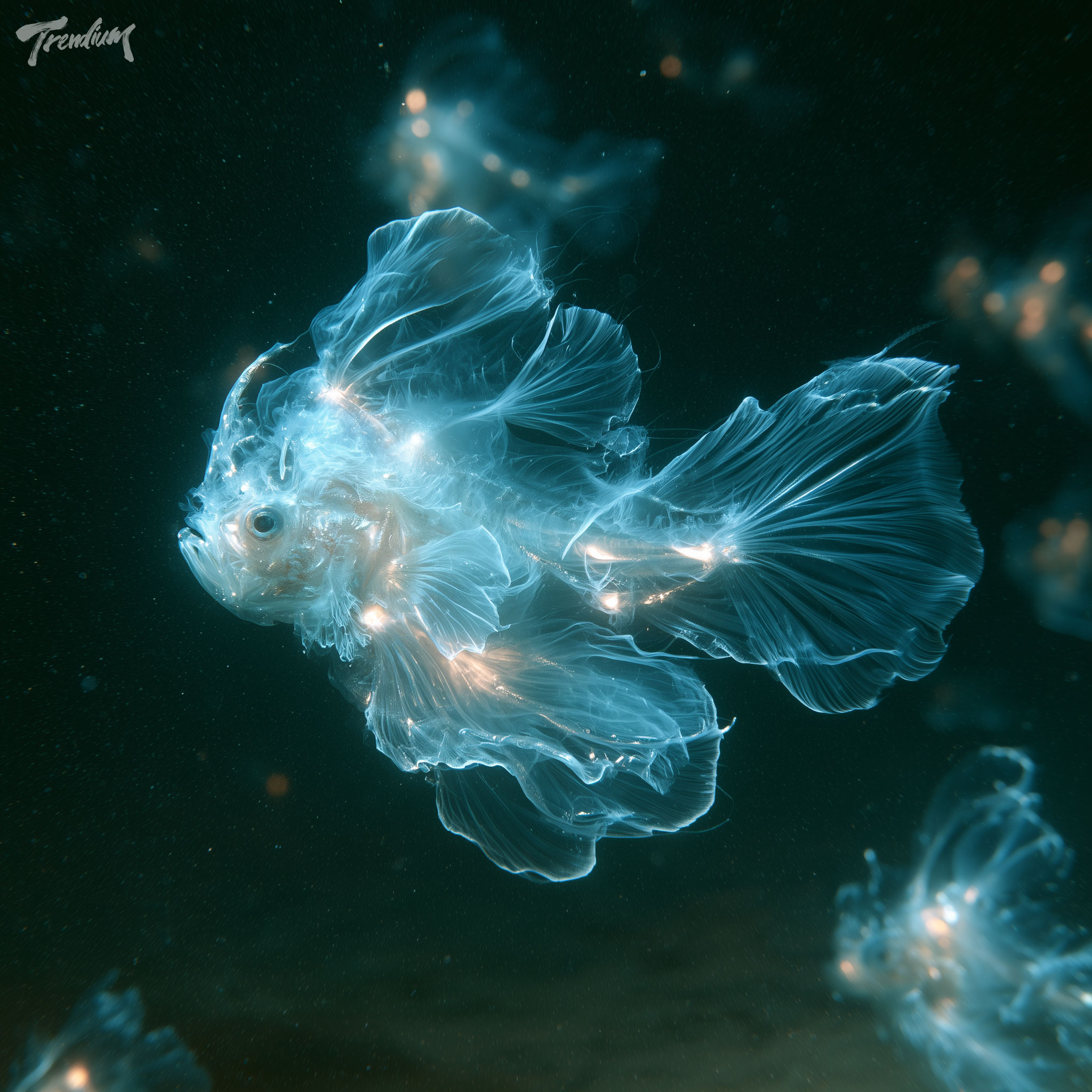 [prompt] abyssal deep sea darkness, crushing hydrostatic pressure distortion, sparse bioluminescent glow --raw --stylize 450