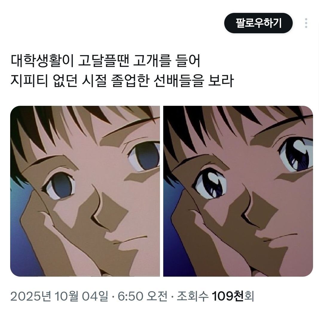 이 짤을 본 순간 오늘의 주제를 정했답니다.