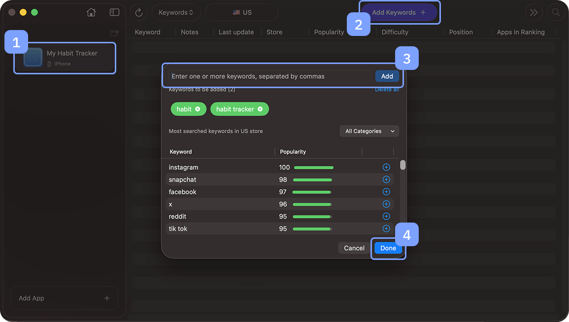 키워드 어림잡아서 등록하기
