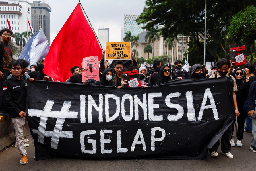 ‘Indonesia Gelap’ 시위 현장, 2025.02, 자카르타. 사진: Willy Kurniawan/Reuters
