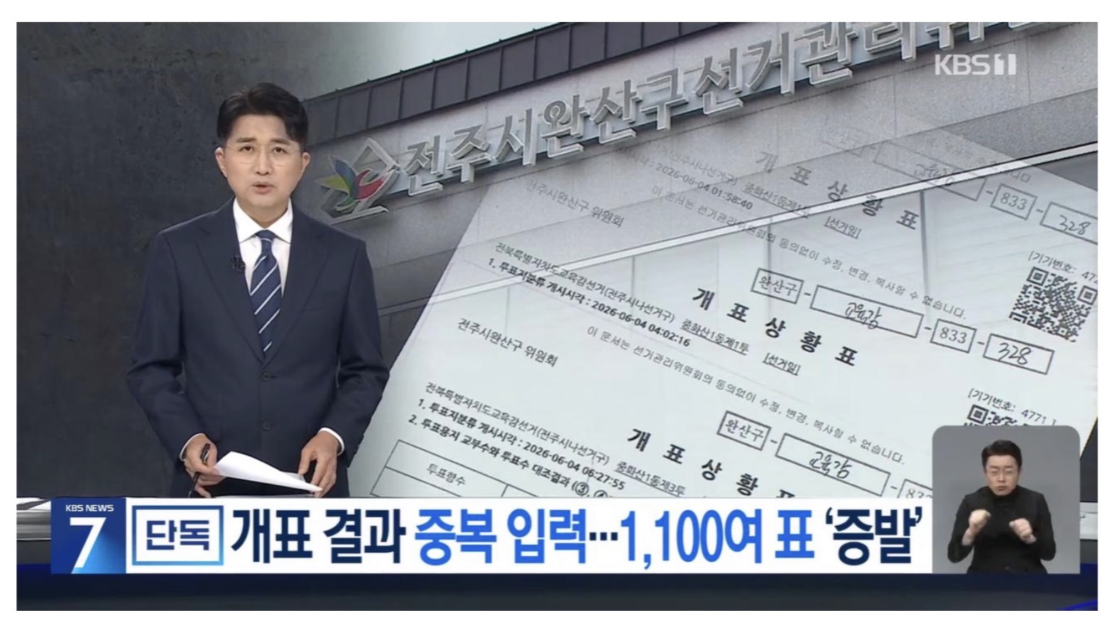 ⓒ KBS뉴스, 파도파도 나오는 선관위원회의 무능과 엉망진창 관리 실태