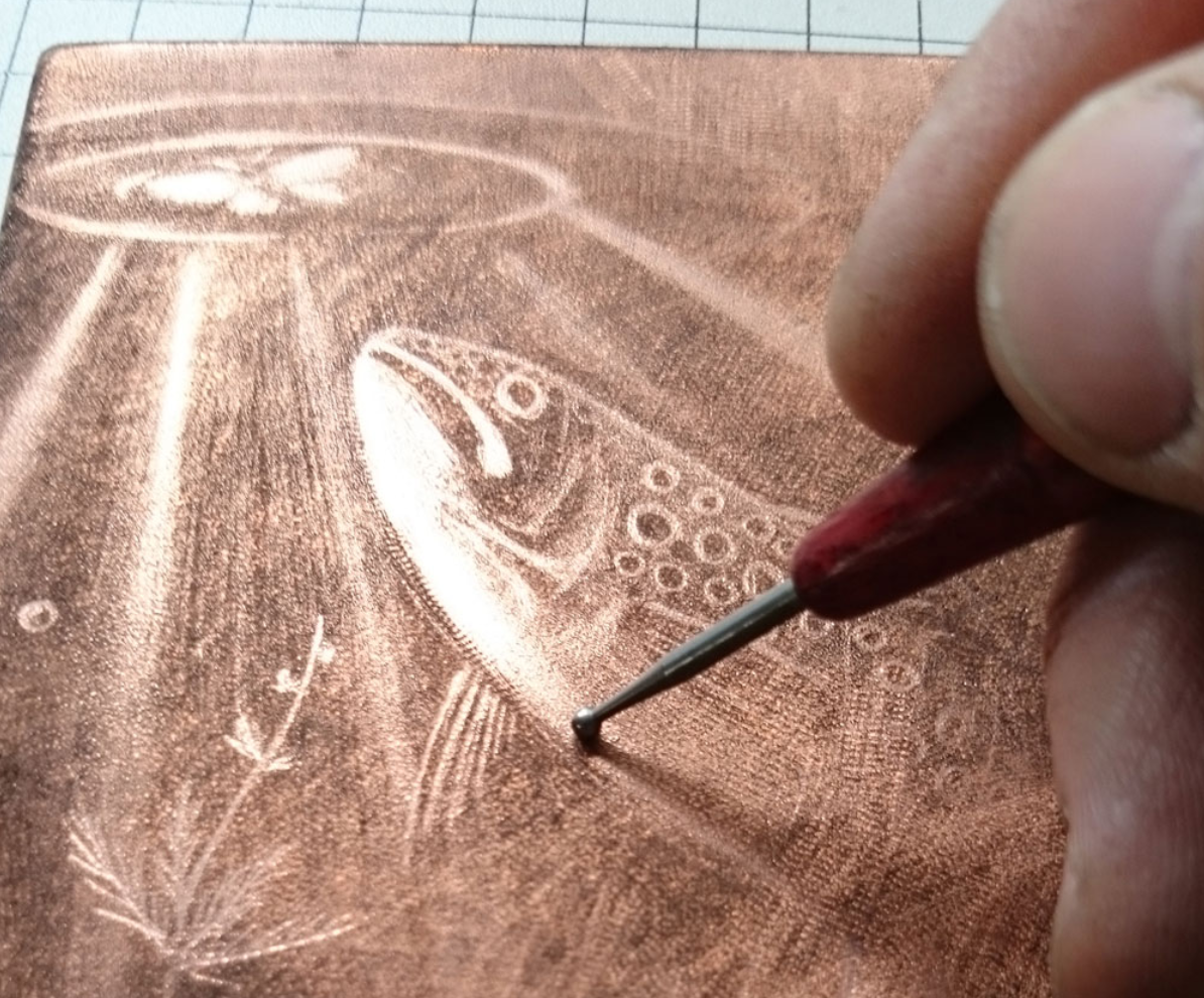 표면을 갈고 닦아내어 빛을 표현하는 메조틴트 기법