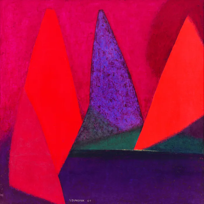 유영국 〈작품〉 1967, 캔버스에 유채 ⓒ유영국 미술문화재단&nbsp;