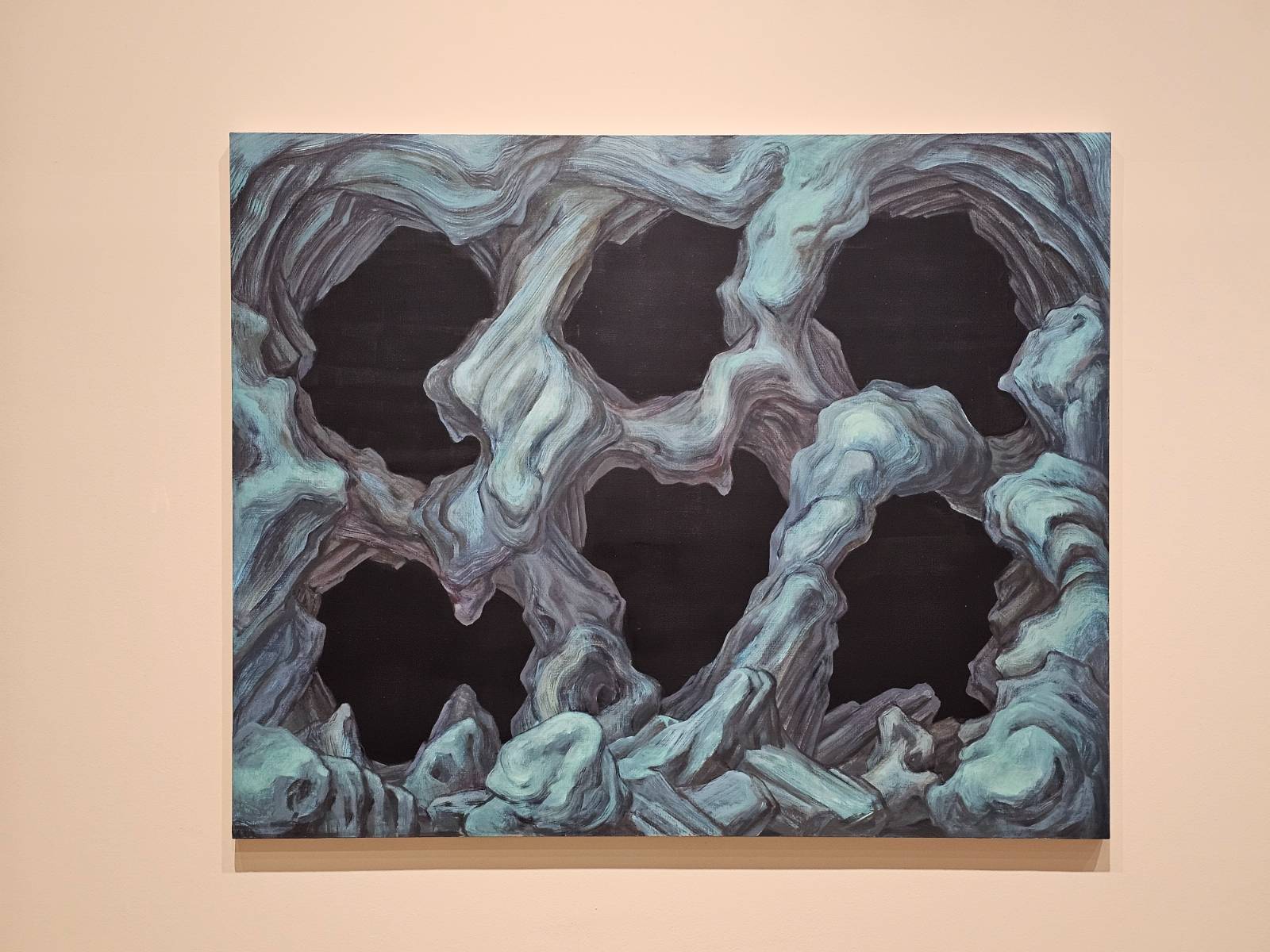 <동굴이 안다> 2026,&nbsp;Oil on canvas,&nbsp;130.5x162cm