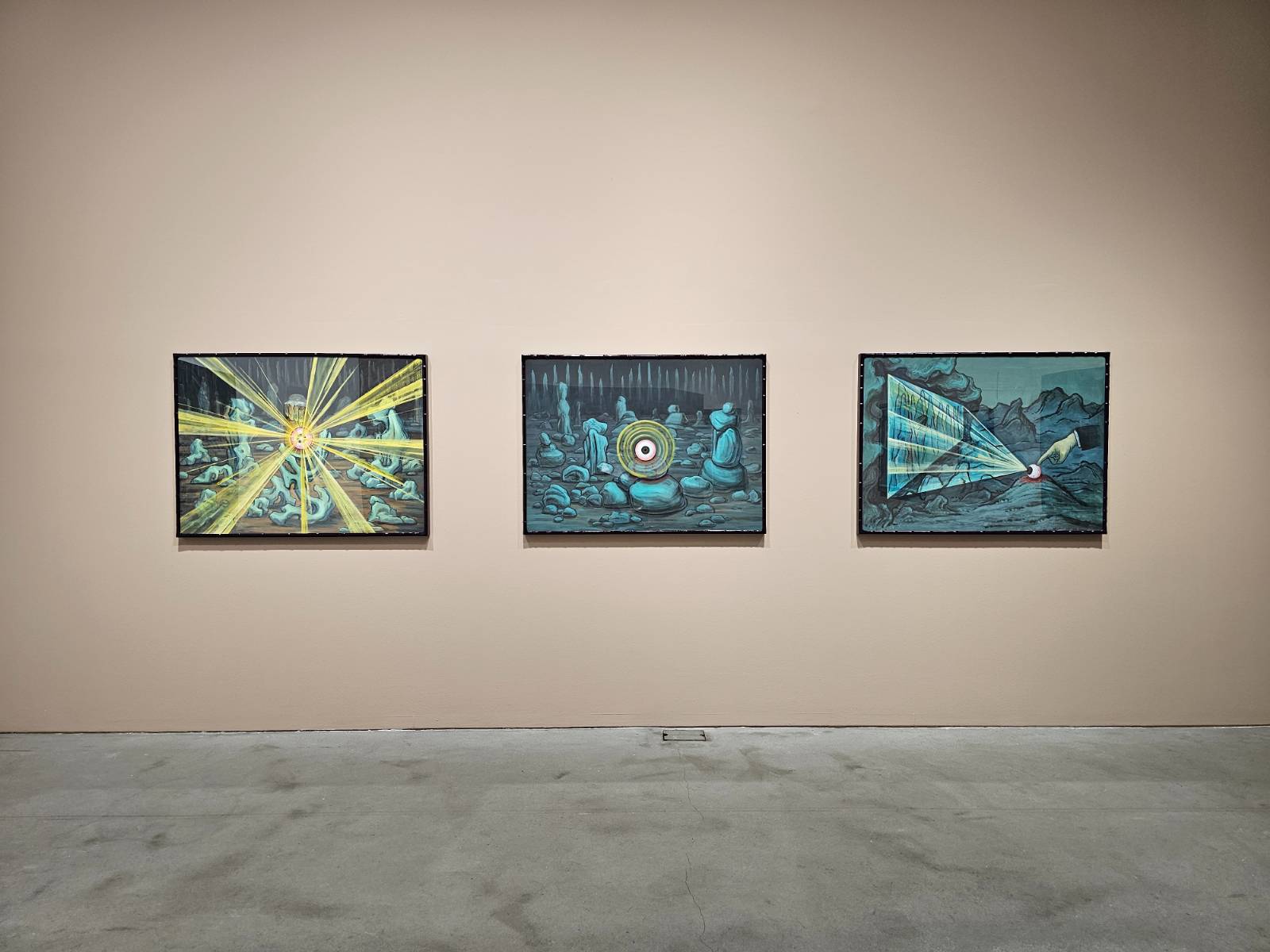 <프로젝션> 연작,&nbsp;2025,&nbsp;Acrylic and pigments on paper,&nbsp;87x118cm each