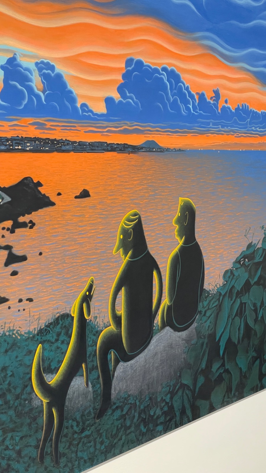<해가 질 때까지 우리는>, 2025. Acrylic and acrylic gouache on canvas 130.5x162.5cm 부분