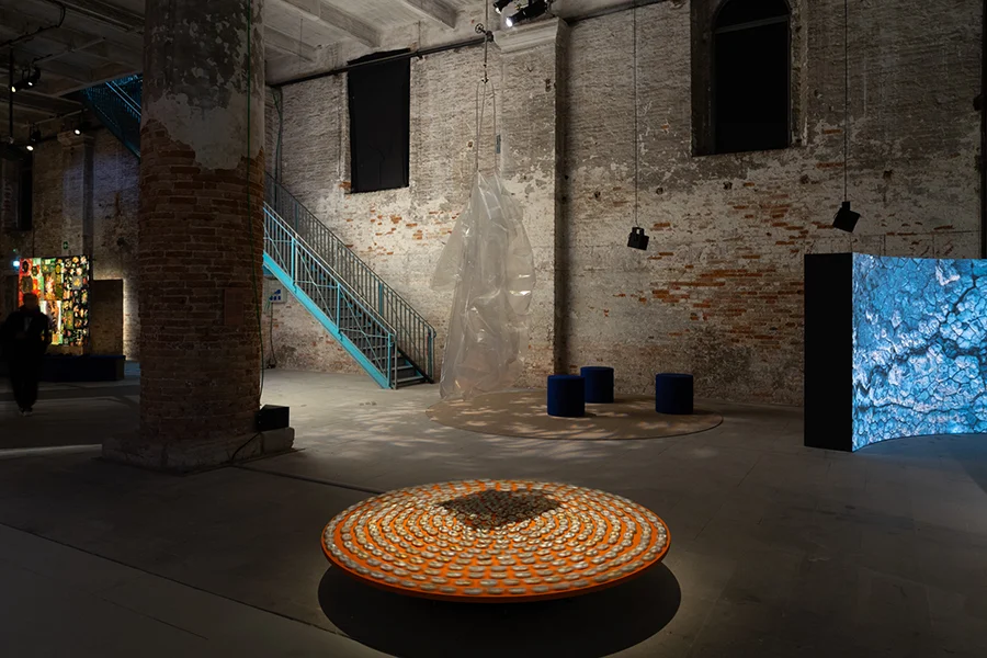 Vera Tamari,&nbsp;Mantra, 2019, installation view, ‘In Minor Keys’, La Biennale di Venezia, 2026. Courtesy: La Biennale di Venezia; photograph: Luca Zambelli Bais