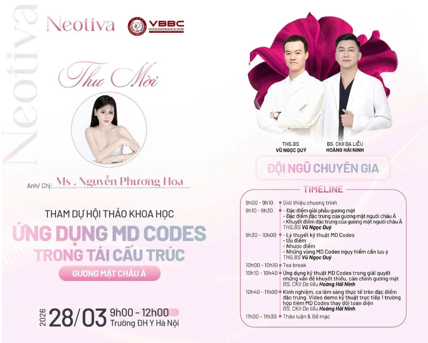 하노이&nbsp;의과대학교에서 “MD Codes를 활용한 아시아 얼굴 재구성”을 주제로 Aesthetic Filler 워크숍&nbsp;