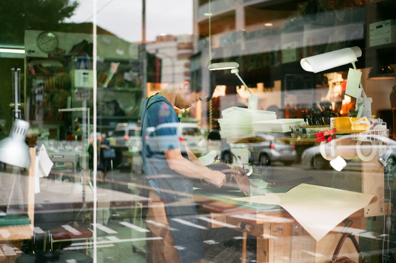 사가현의 가죽 공방